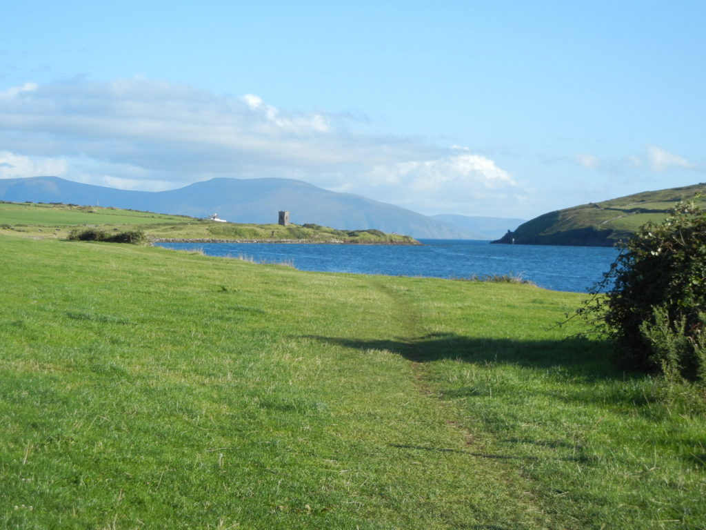 View of entrance to Dingle Bay from footpath